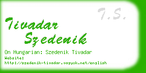 tivadar szedenik business card